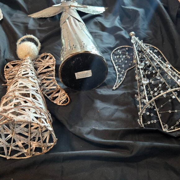 Collection of Angels for Holidays or Anytime!  SET OF THREE (Metal/Wicker/Wire) - Picture 13 of 15